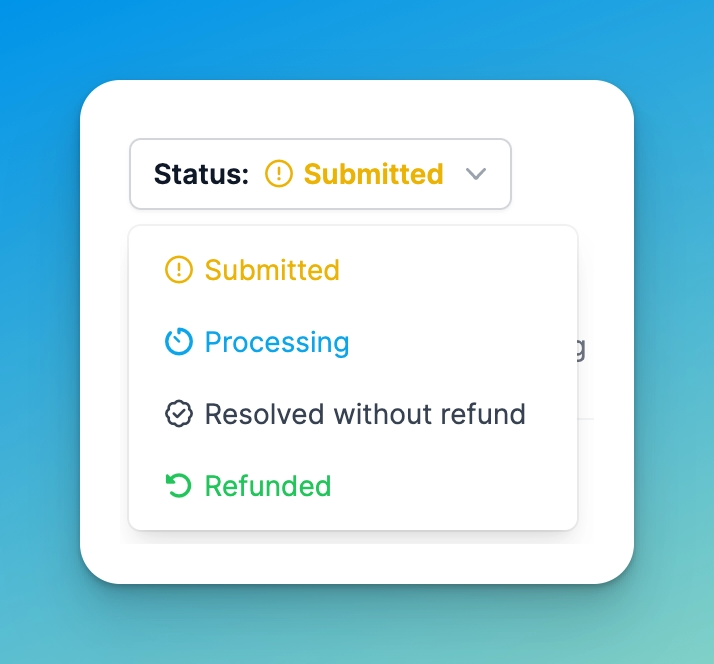 Change refund request status